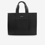 Cartera amapola de cuero para mujer - Negro