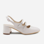 Tacones denim de sintético para mujer - Hueso