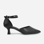 Tacones liam de cuero para mujer - Negro