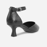 Tacones liam de cuero para mujer - Negro