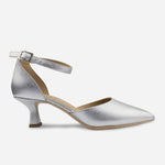 Tacones liam de cuero para mujer - Plata