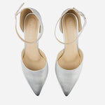 Tacones liam de cuero para mujer - Plata