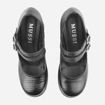 Tacones jude de cuero para mujer - Negro