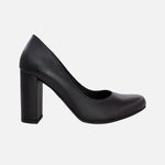 Tacones edurne de cuero para mujer - Negro