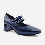 Tacones electric de cuero para mujer - Azul