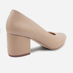 Tacones celeste de sintético para mujer - Nude