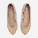 Tacones celeste de sintético para mujer - Nude