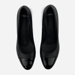 Tacones bianca de charol para mujer - Negro