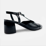 Tacones roselle de charol para mujer - Negro