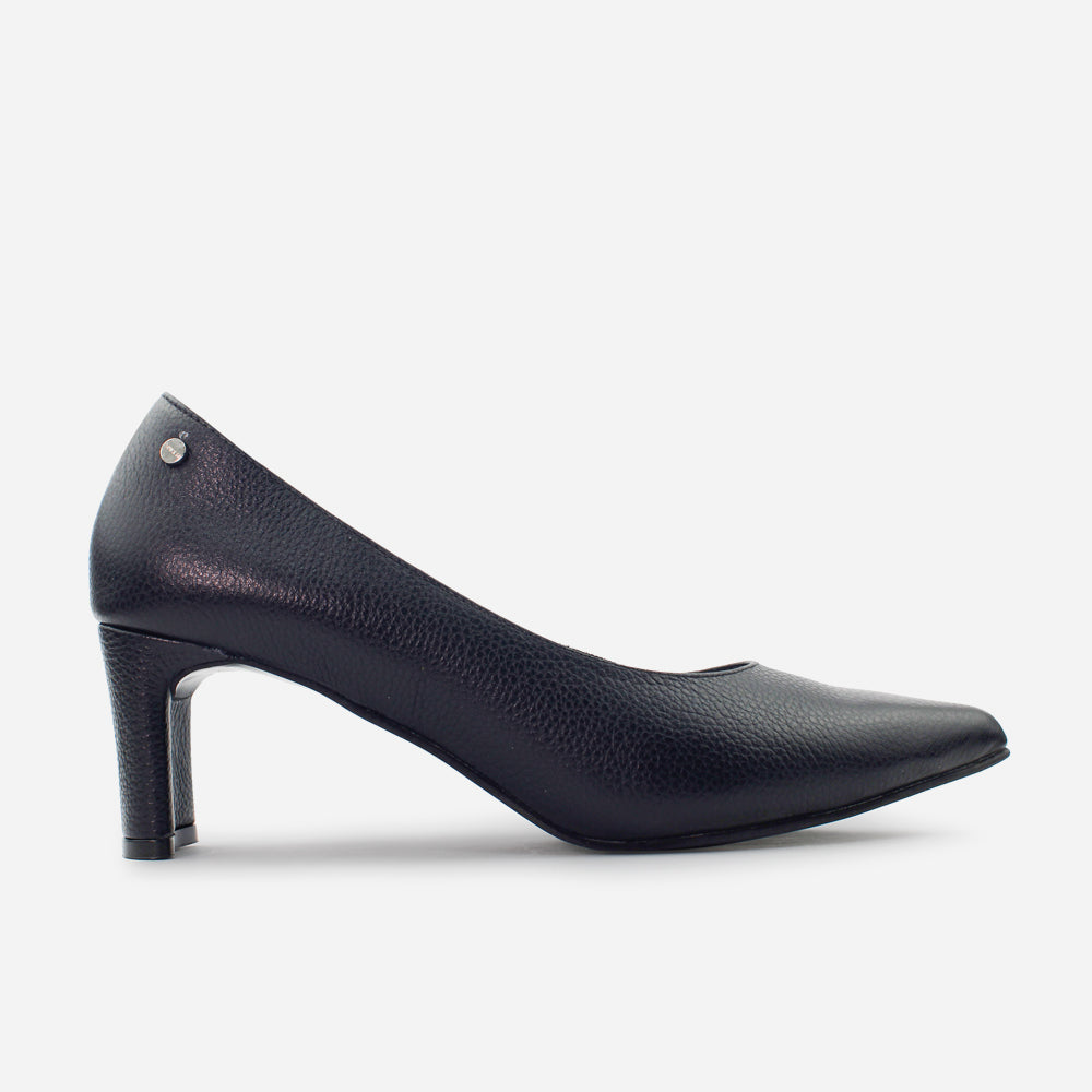 Tacones angelica de cuero para mujer - Negro