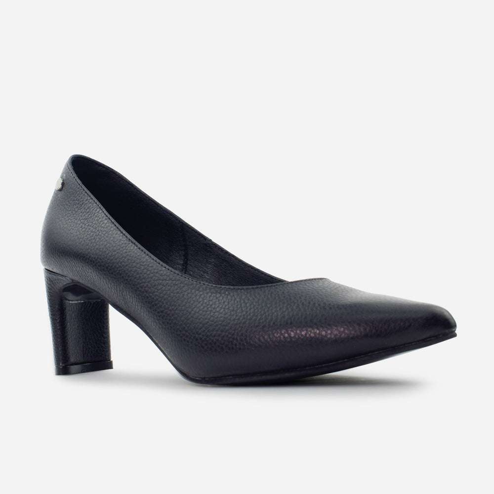 Tacones angelica de cuero para mujer - Negro