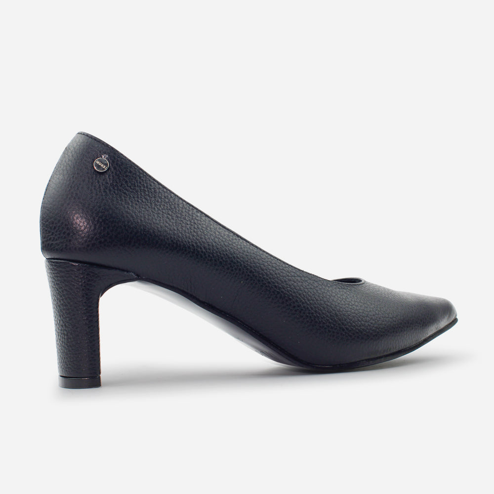 Tacones angelica de cuero para mujer - Negro