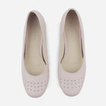 Tacones jane de cuero para mujer - Rosado