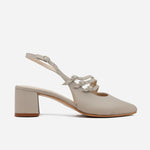 Tacones emily de cuero para mujer - Gris