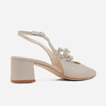 Tacones emily de cuero para mujer - Gris