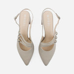 Tacones emily de cuero para mujer - Gris