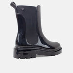 Botin tractorado fauna de sintético para mujer - Negro