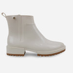 Botin plano marfe de sintético para mujer - Hueso