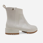 Botin plano marfe de sintético para mujer - Hueso