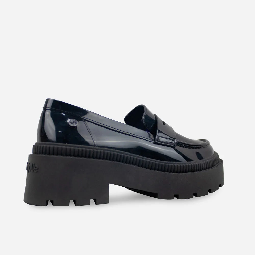 Mocasin tractorado cayena de sintético para mujer - Negro
