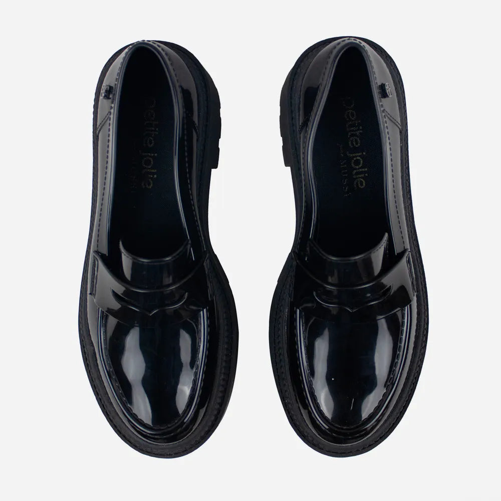 Mocasin tractorado cayena de sintético para mujer - Negro