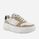 Tenis con plataforma danica de sintético para mujer - Beige