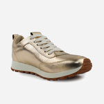 Tenis Sneakers diera de sintético para mujer - Oro