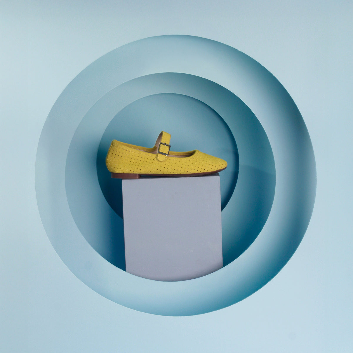 Baleta plana fabiola de cuero para mujer - Verde