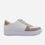 Tenis Sneakers ailin de cuero para mujer - Blanco