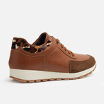 Tenis bromelias de cuero para mujer - Miel