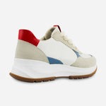 Tenis Sneakers kaira de cuero para mujer - Rojo