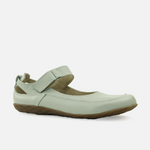 Baleta plana rielva de cuero para mujer - Menta