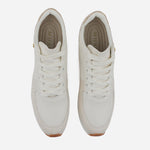 Tenis Sneakers borba de cuero para mujer - Hueso