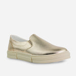 Tenis Sin Cordones amara de cuero para mujer - Oro