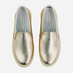 Tenis Sin Cordones amara de cuero para mujer - Oro