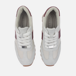 Tenis glyn de cuero para mujer - Rojo