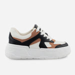 Tenis con plataforma silvia de sintético para mujer - Negro