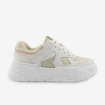 Tenis con plataforma silvia de sintético para mujer - Beige