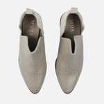 Botin tacon lune de cuero para mujer - Gris