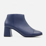 Botin tacon night de cuero para mujer - Azul