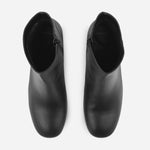 Botin tacon emma de cuero para mujer - Negro