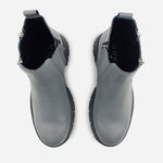 Botin tractorado becca de cuero para mujer - Gris