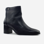 Botin tacon mila de cuero para mujer - Negro