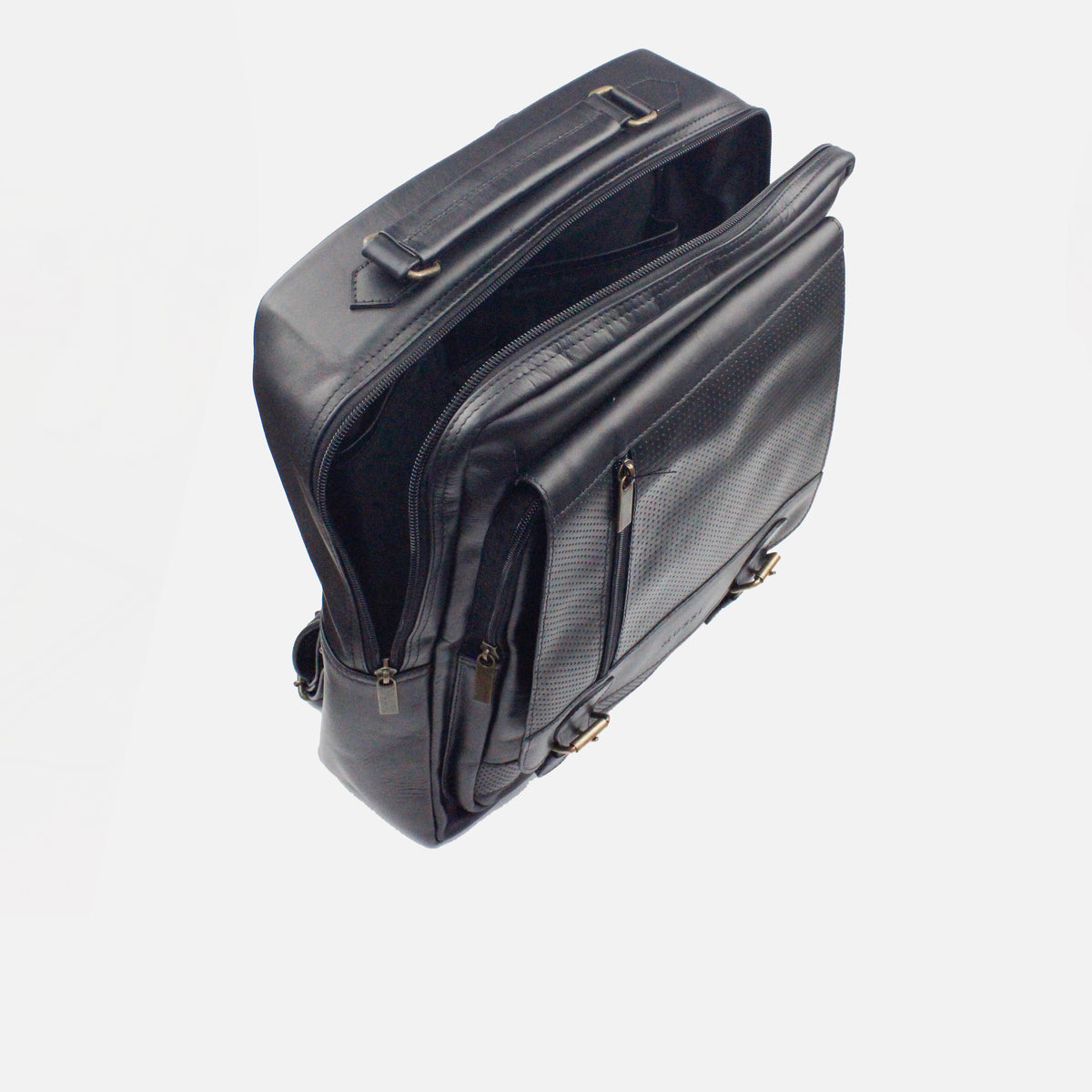 Morral jaden de cuero para hombre - Negro