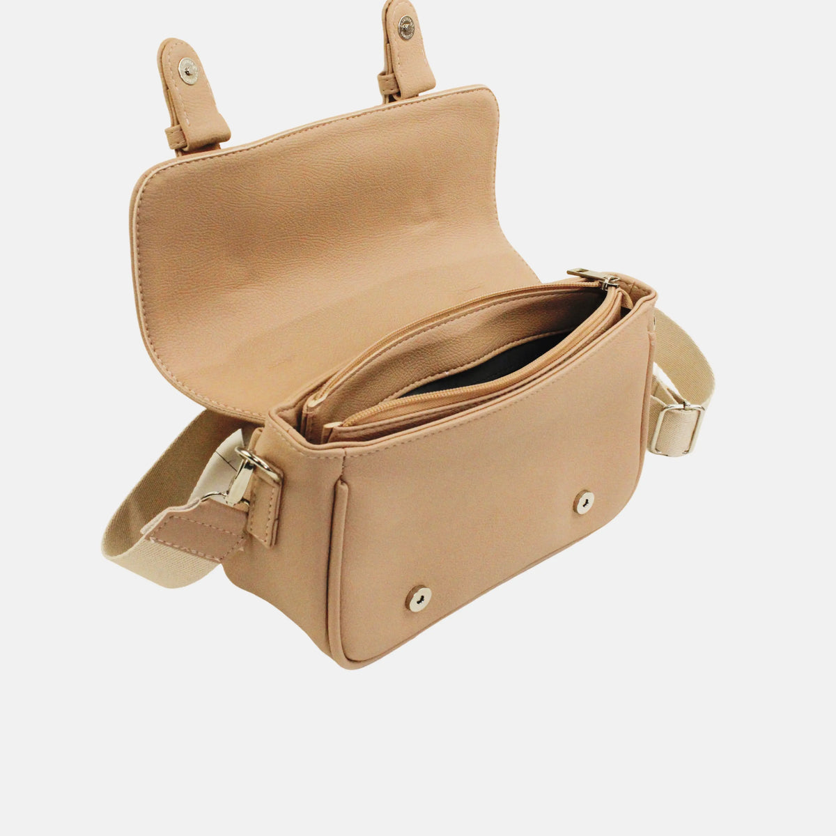 Bolso manos libres charlotte de sintético para mujer - Nude
