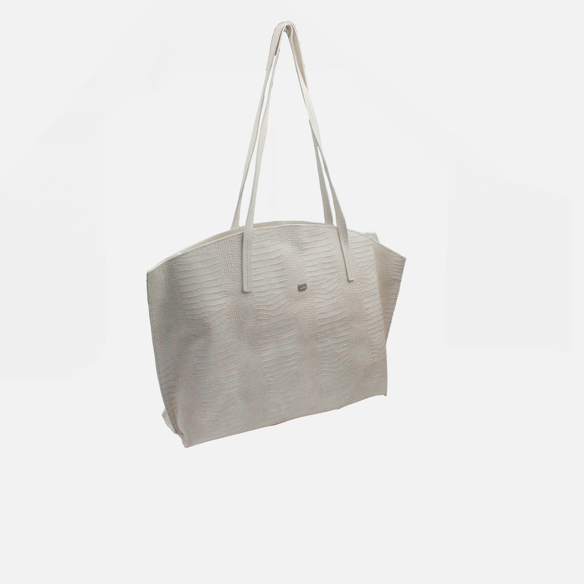 Cartera lita de cuero para mujer - Hueso