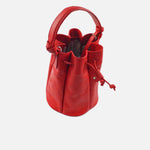 Bolso manos libres marie de cuero para mujer - Rojo