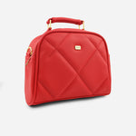 Bolso manos libres celeste de sintético para mujer - Rojo