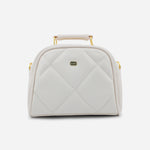 Bolso manos libres celeste de sintético para mujer - Hueso