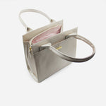 Cartera jada de cuero para mujer - Champaña